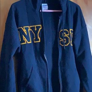 New York State police sweatshirt.
